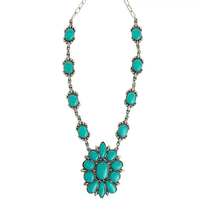 Tanana Trail Squash Blossom Necklace - JEWELRY