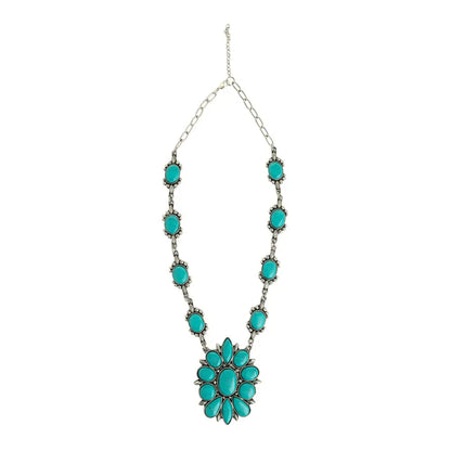 Tanana Trail Squash Blossom Necklace - JEWELRY
