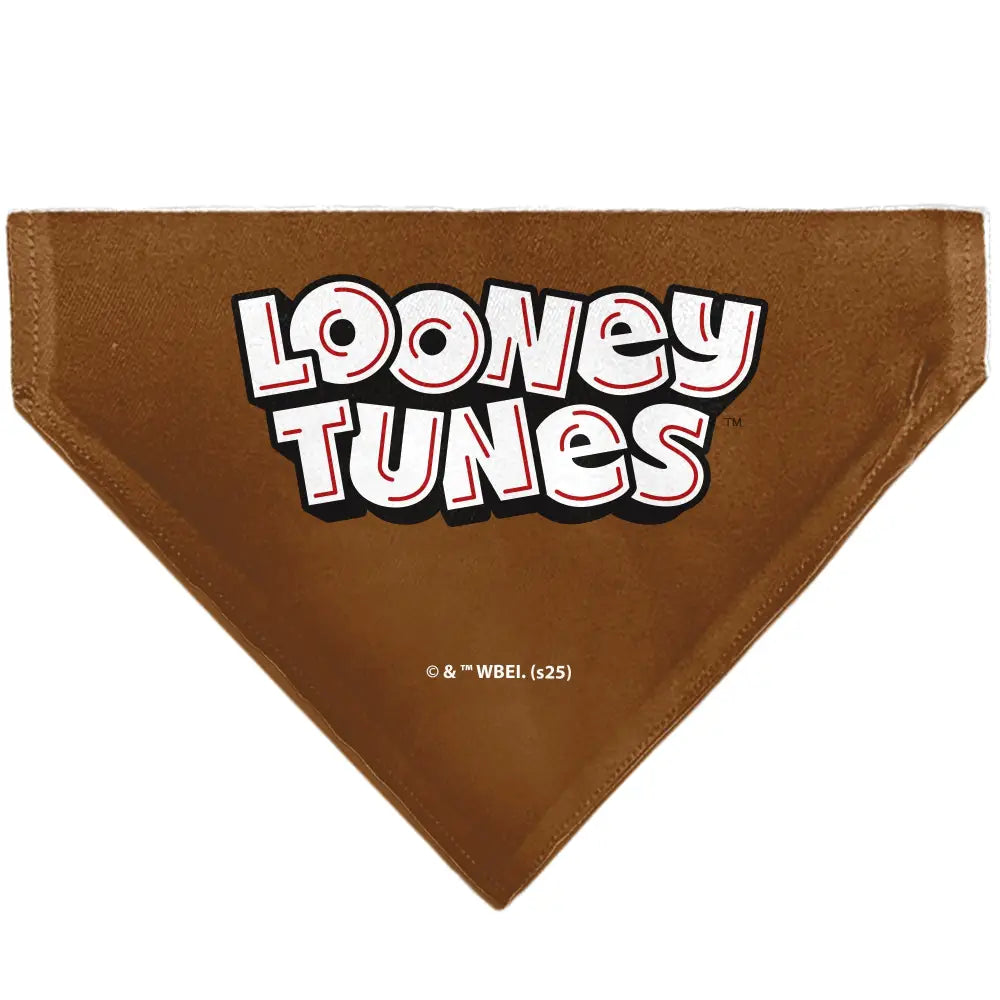 Pet Bandana - LOONEY TUNES Taz Tasmanian Devil Face Close-Up Brown - Pet Bandanas