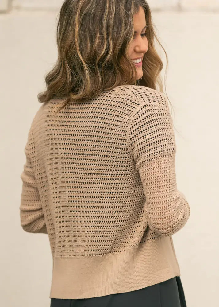 Tate Crochet Open Knit Cardigan - IC Layering Essentials