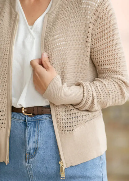 Tate Crochet Open Knit Cardigan - IC Layering Essentials