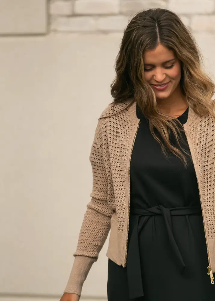 Tate Crochet Open Knit Cardigan - IC Layering Essentials