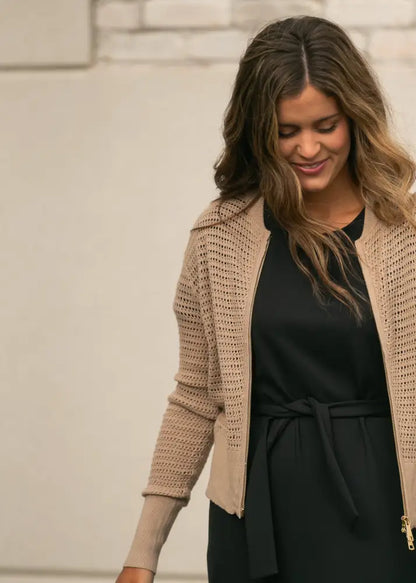 Tate Crochet Open Knit Cardigan - IC Layering Essentials