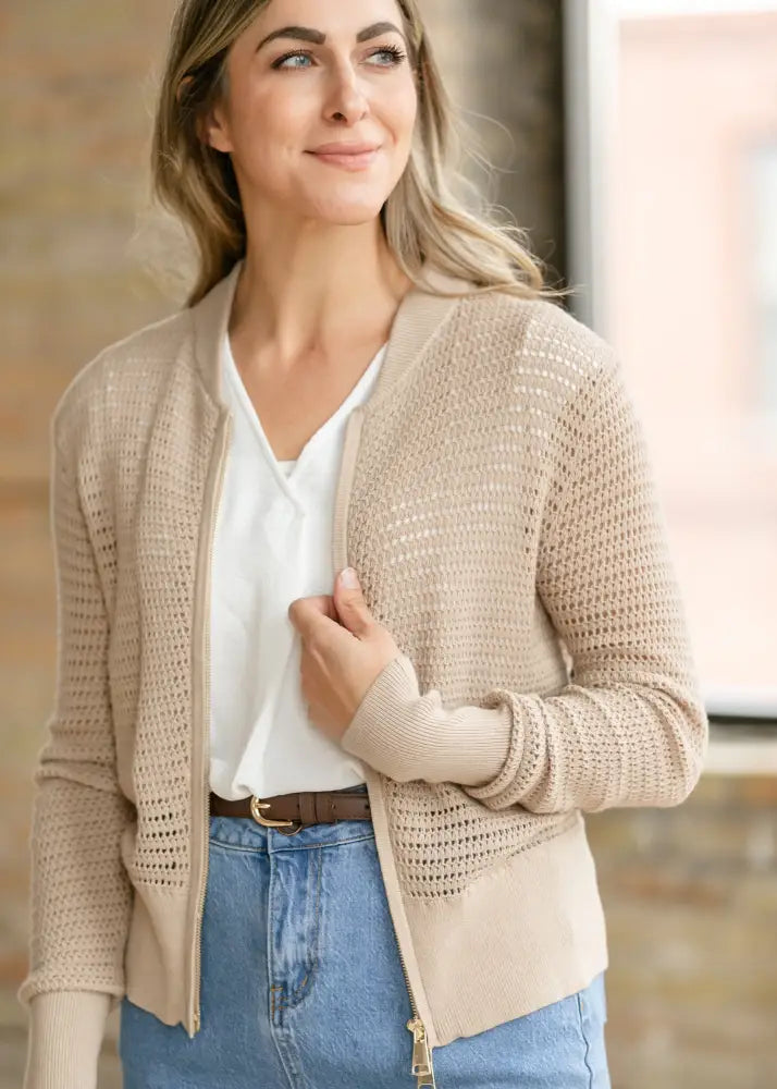 Tate Crochet Open Knit Cardigan - IC Layering Essentials