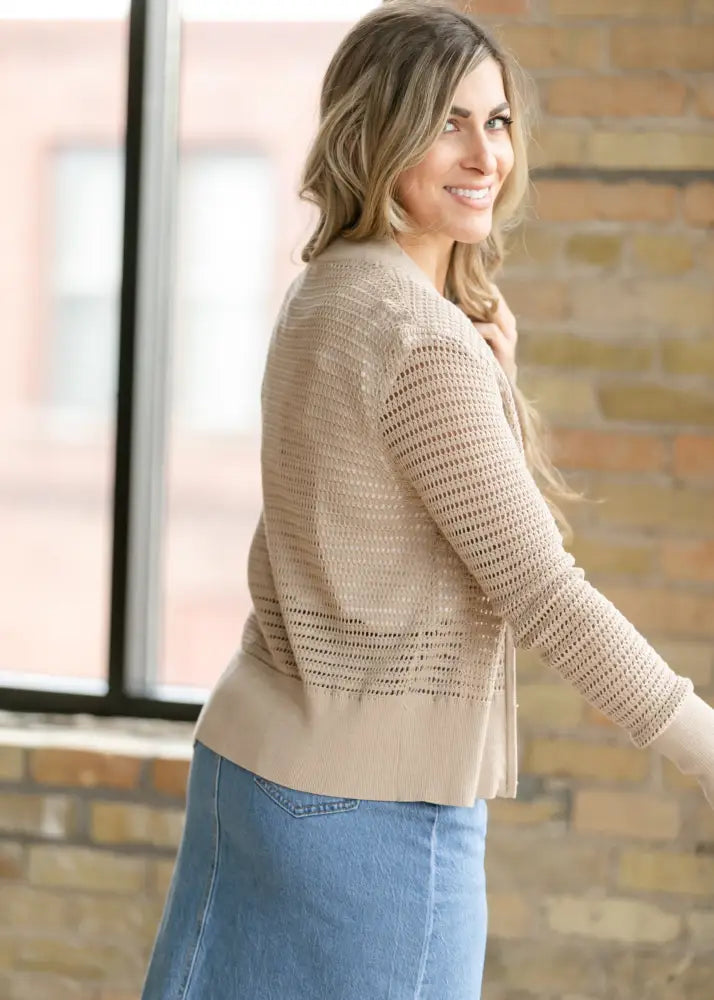 Tate Crochet Open Knit Cardigan - IC Layering Essentials