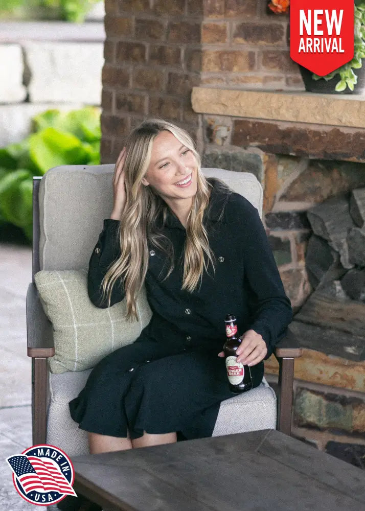 Teagan Black Ultra Soft Shirt Dress - FINAL SALE IC Dresses