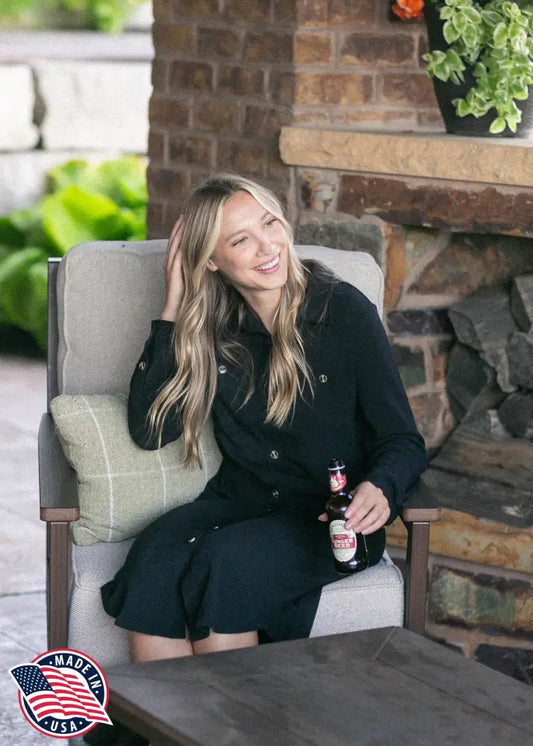 Teagan Black Ultra Soft Shirt Dress - FINAL SALE IC Dresses