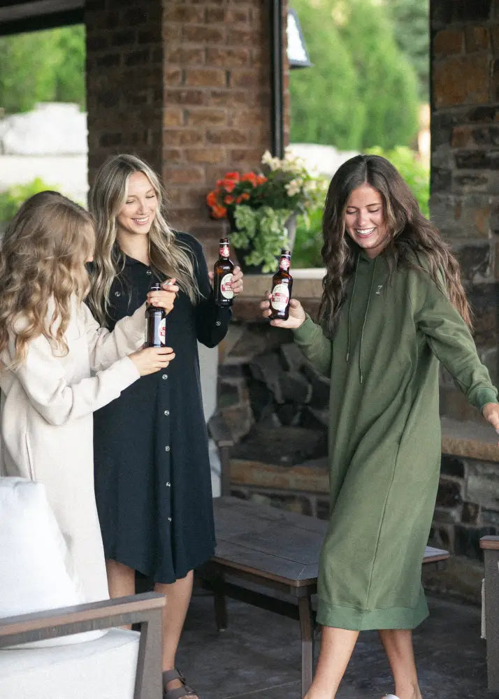 Teagan Black Ultra Soft Shirt Dress - FINAL SALE IC Dresses