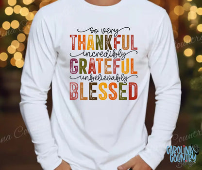 Thankful Grateful Blessed – Multi Shirt