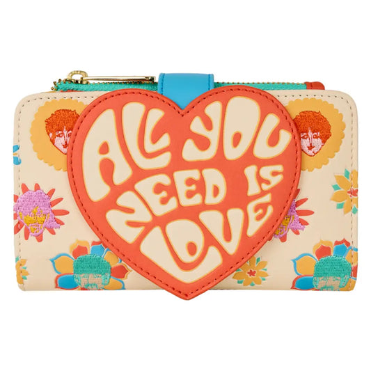 Loungefly The Beatles All You Need Is Love Flap Wallet Bags & Wallets