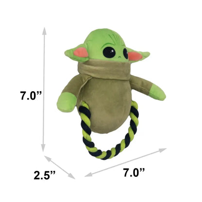 Dog Toy Plush Rope Toy - Star Wars The Child Plush + Green Black Round Rope Dog Toy Rope Toy