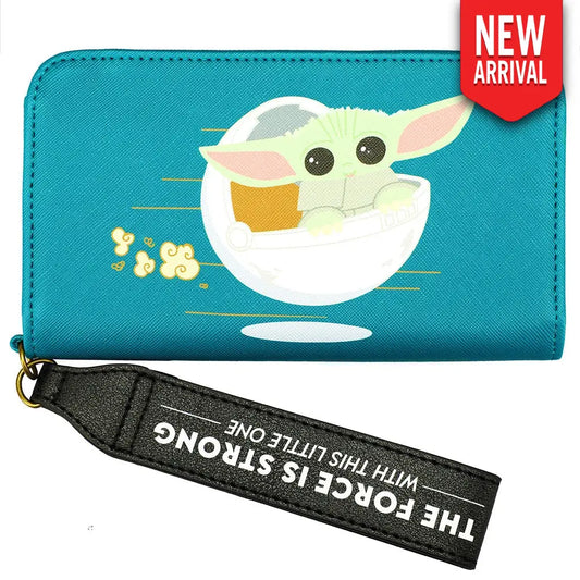 Star Wars: The Mandalorian Grogu Kawaii Wristlet Tech Wallet Bags & Wallets