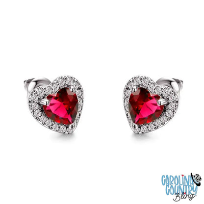 The Heart Of An Angel – Red Earrings