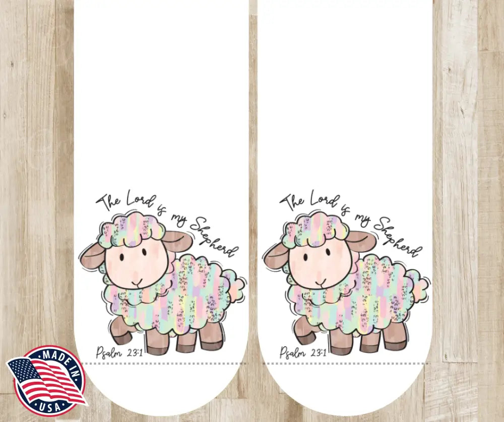 The Lord is My Shepherd – White Socks