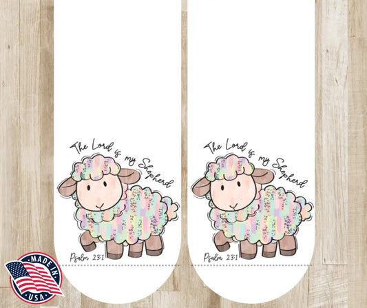 The Lord is My Shepherd – White Socks