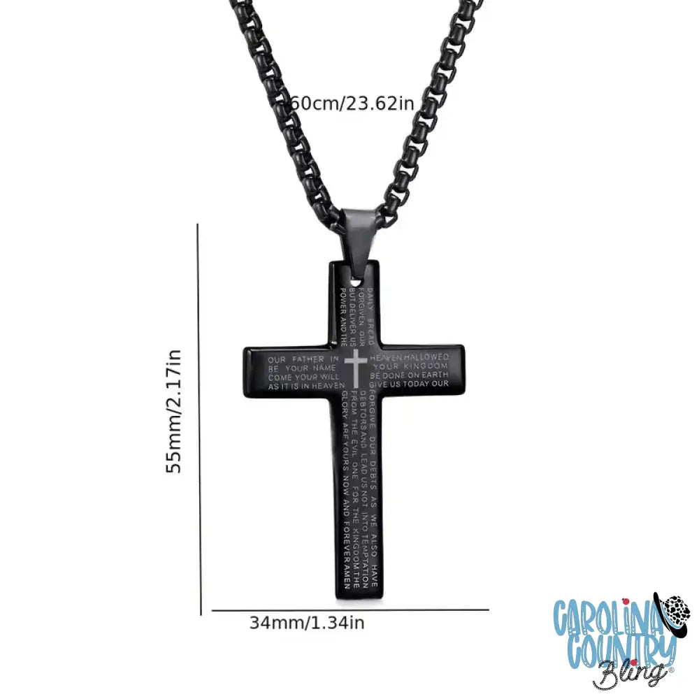 The Lords Prayer – Black Necklace