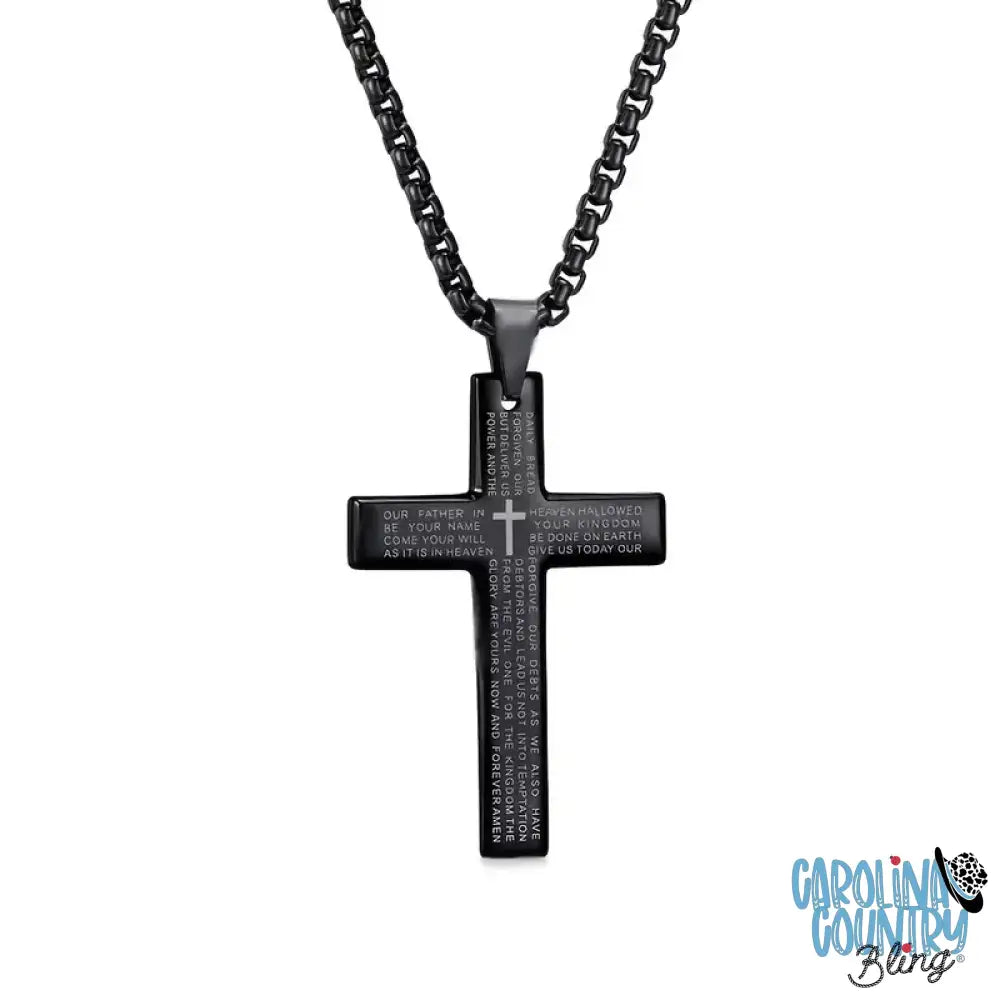 The Lords Prayer – Black Necklace