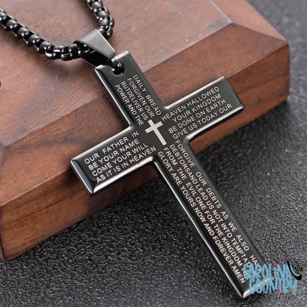 The Lords Prayer – Black Necklace