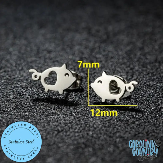 This Little Piggy – Silver Earrings