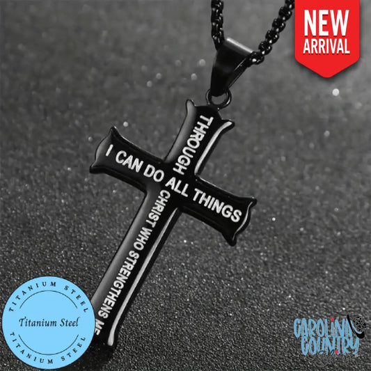 Through Christ – Black Necklace