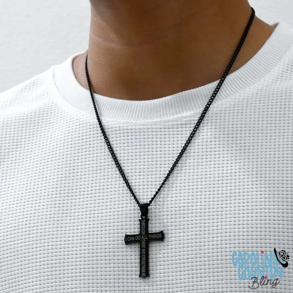 Through Christ – Black Necklace