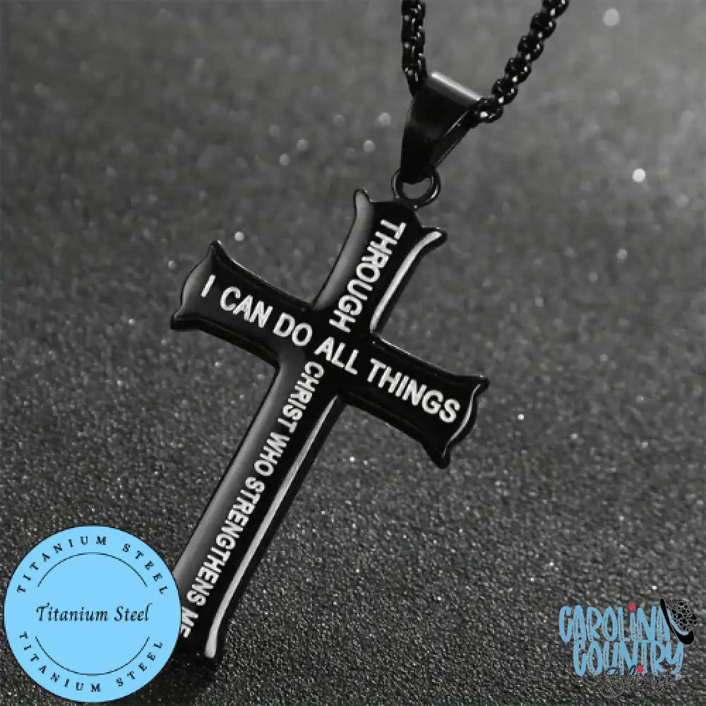 Through Christ – Black Necklace