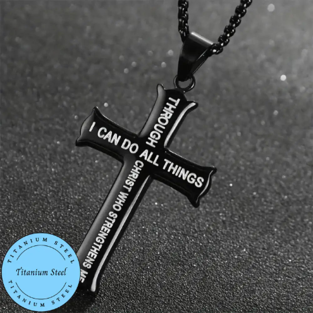 Through Christ – Black Necklace