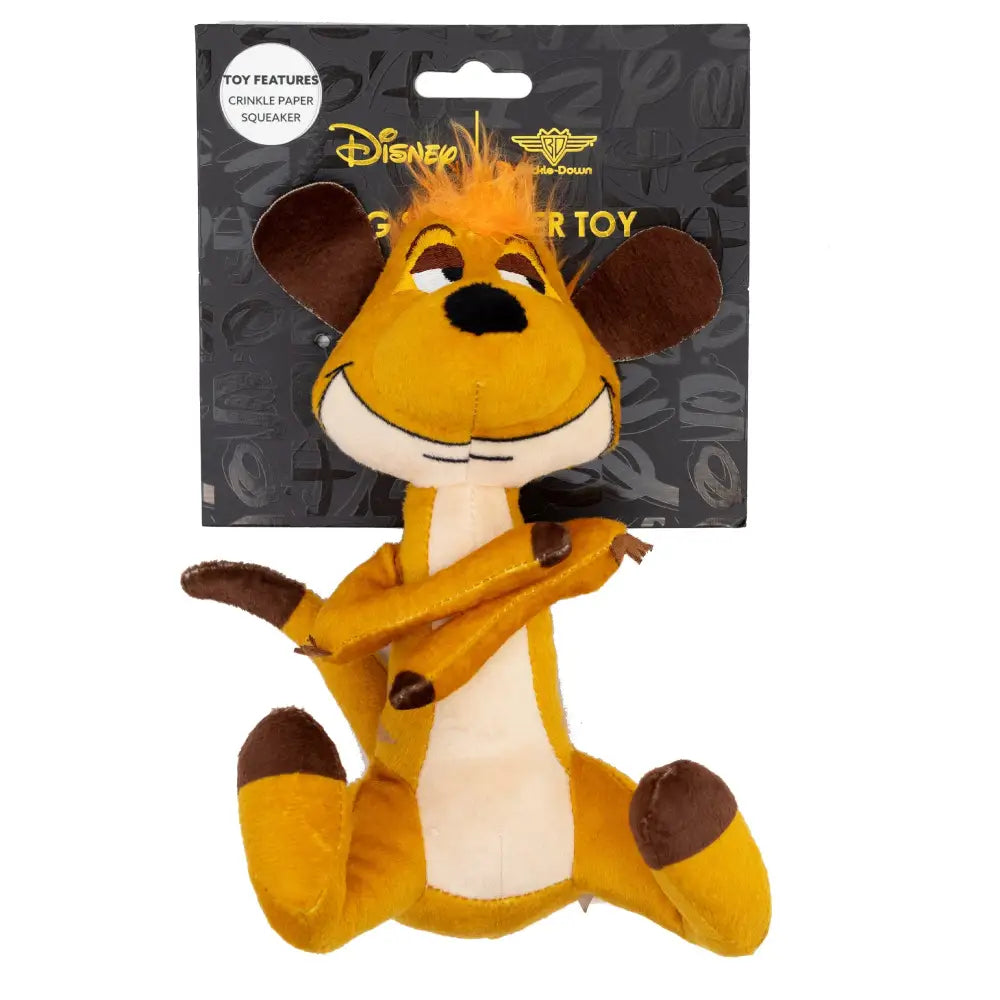 Dog Toy Squeaker Plush - Disney The Lion King Timon Full Body Pose Dog Toy Squeaky Plush