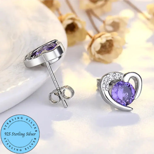 Touch Of Sparkle – Purple Earrings