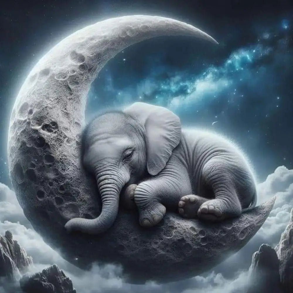 Tranquil Elephant on the Moon - Art & Craft Kits