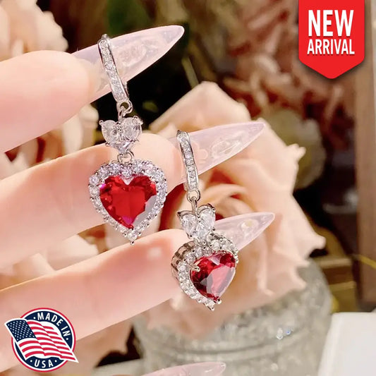True Love Sparkle – Red Earrings