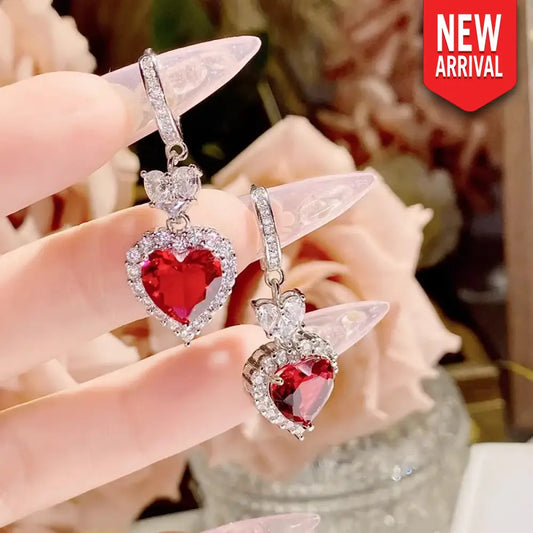 True Love Sparkle – Red Earrings