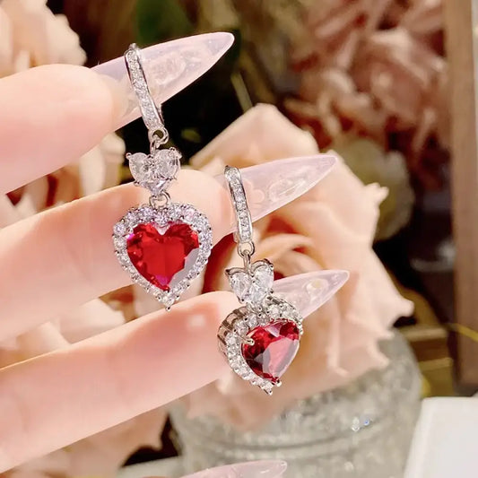 True Love Sparkle – Red Earrings