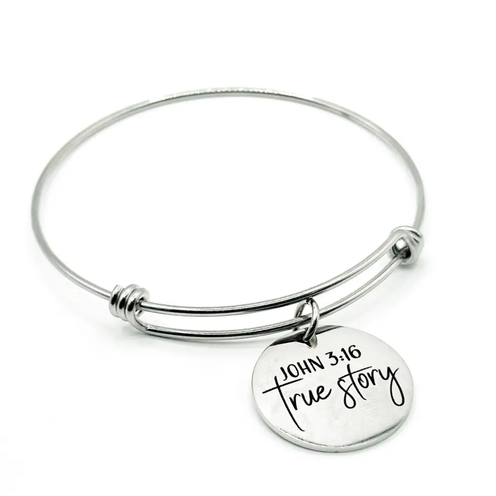 John 3 16 True Story Bracelet Faith Jewelry Christian Bangle Scripture Gift Stainless Steel Religious Jewelry For Women