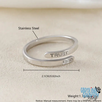 Trust God – Silver Rings