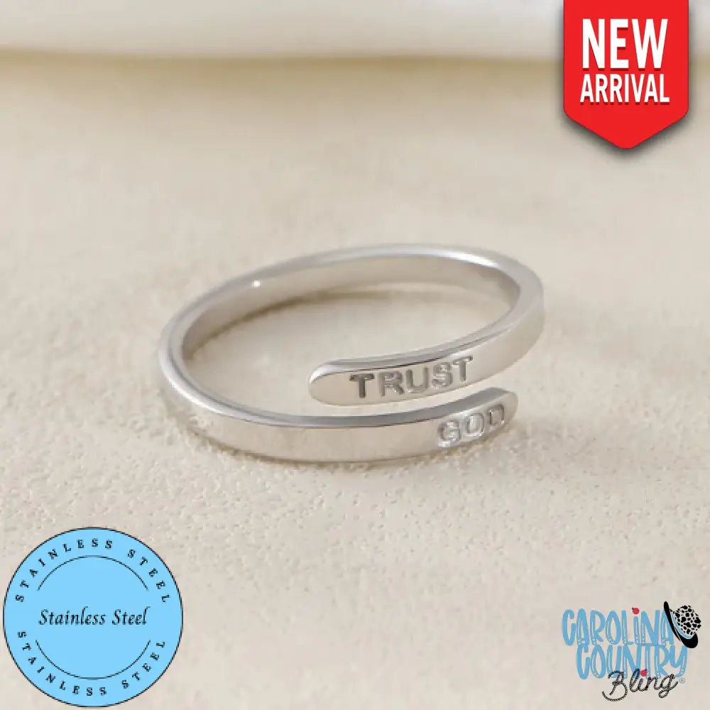 Trust God – Silver Rings
