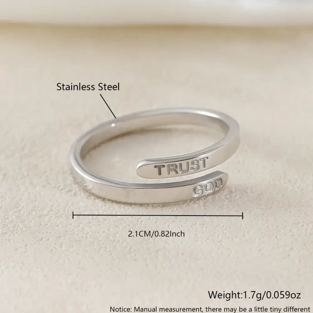 Trust God – Silver Rings