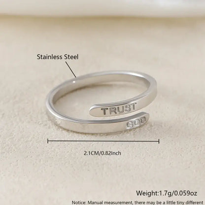 Trust God – Silver Rings