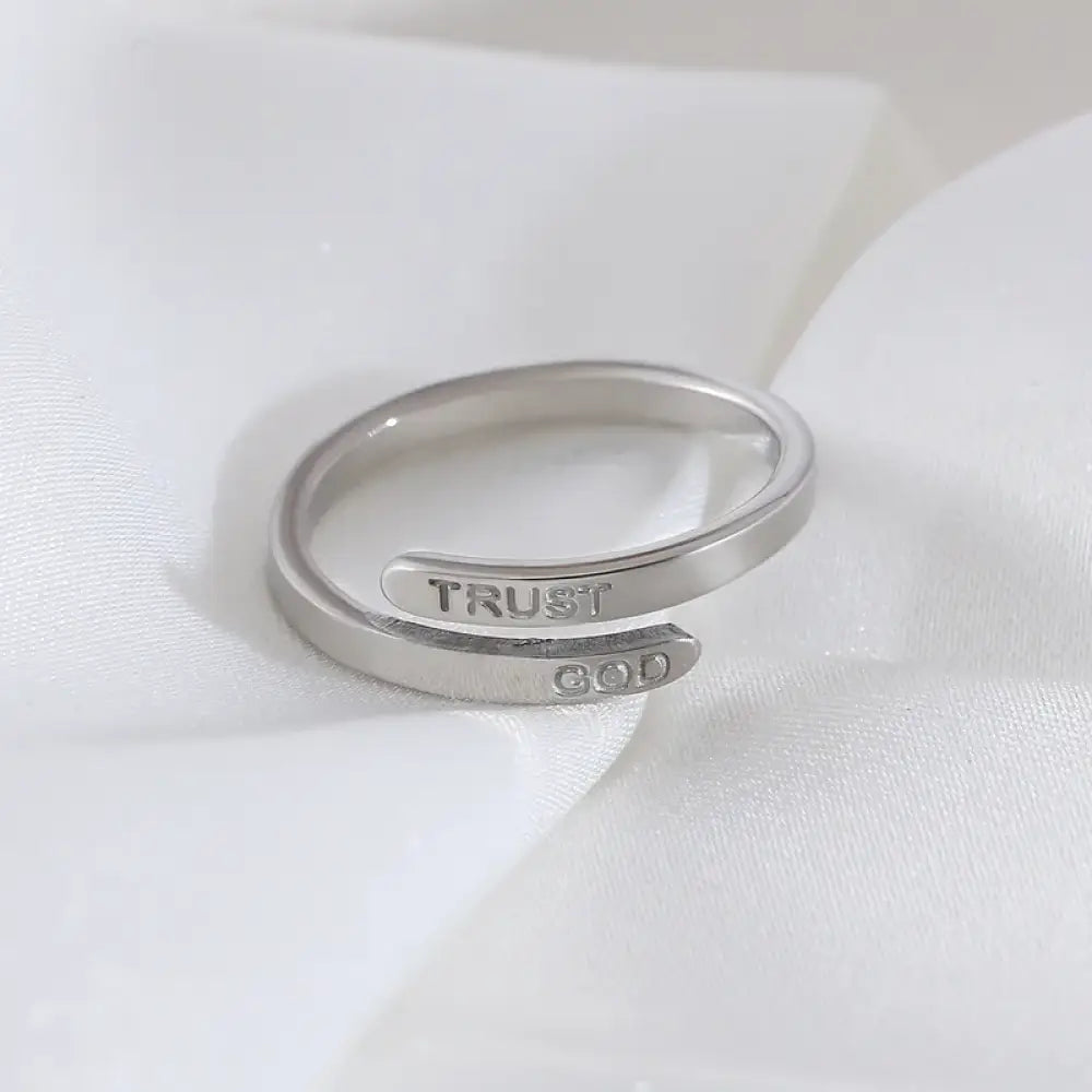 Trust God – Silver Rings