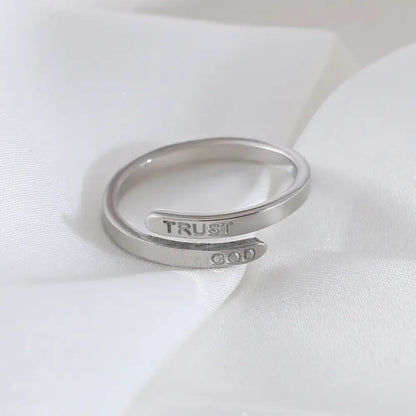 Trust God – Silver Rings