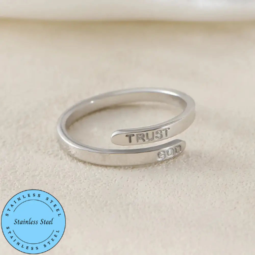 Trust God – Silver Rings