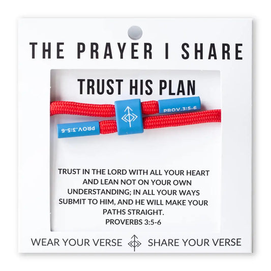Trust His Plan Proverbs 3:5-6 bracelet