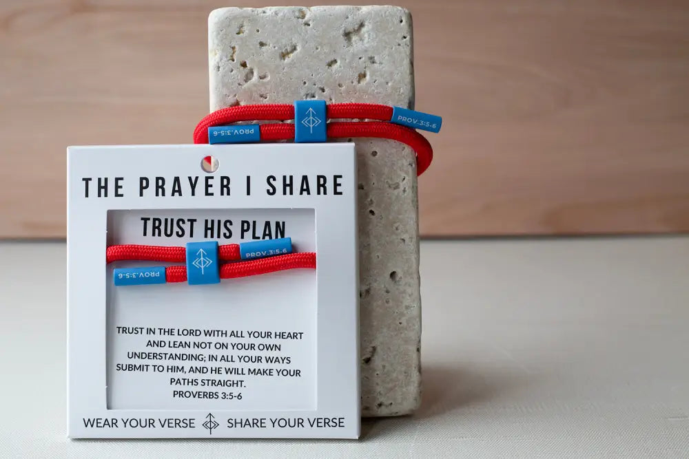 Trust His Plan Proverbs 3:5-6 bracelet
