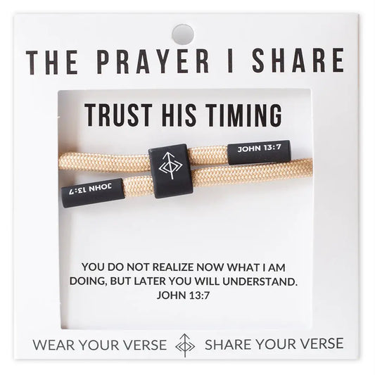 Trust His Timing John 13:7 bracelet