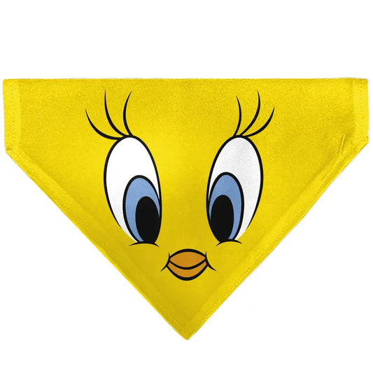 Pet Bandana - LOONEY TUNES Tweety Bird Face Close-Up Yellow - Pet Bandanas