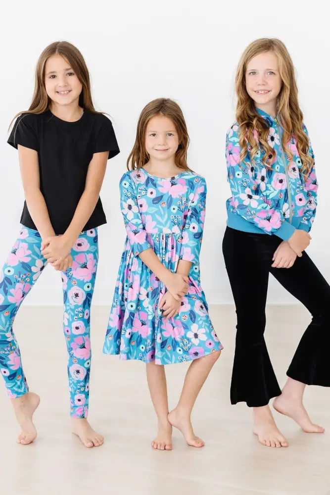 Twirling in Teal Leggings - Leggings