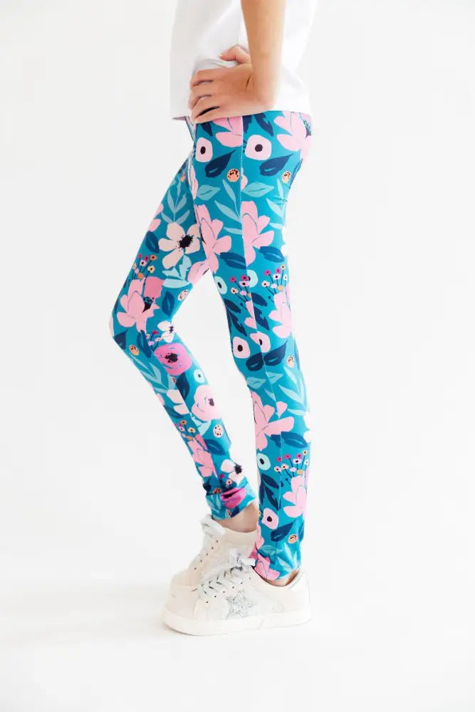 Twirling in Teal Leggings - Leggings