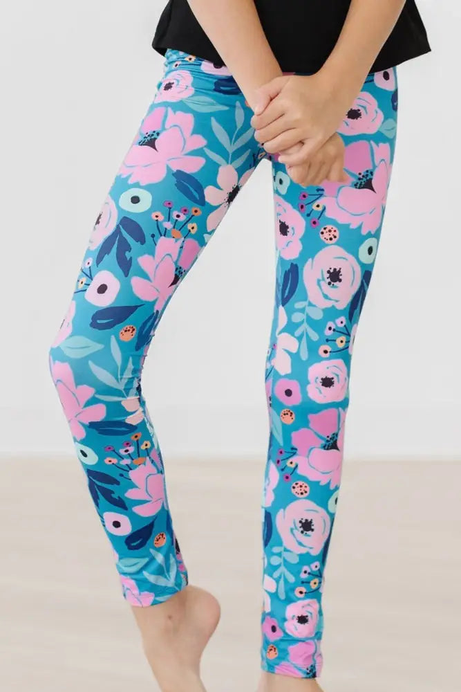 Twirling in Teal Leggings - Leggings