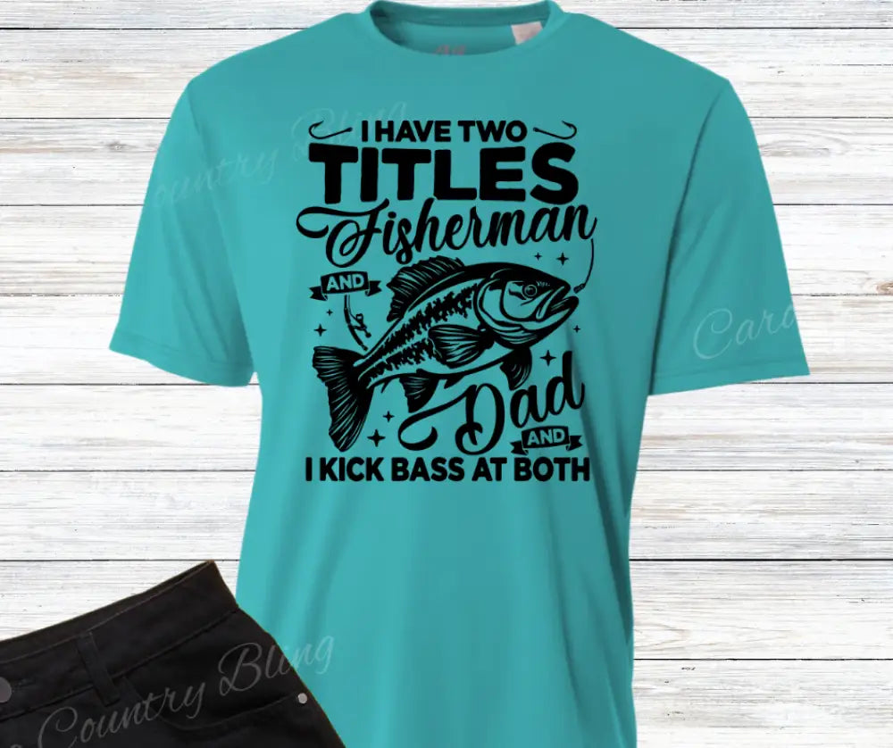 Two Titles – Multi Small / Teal / Short Shirt