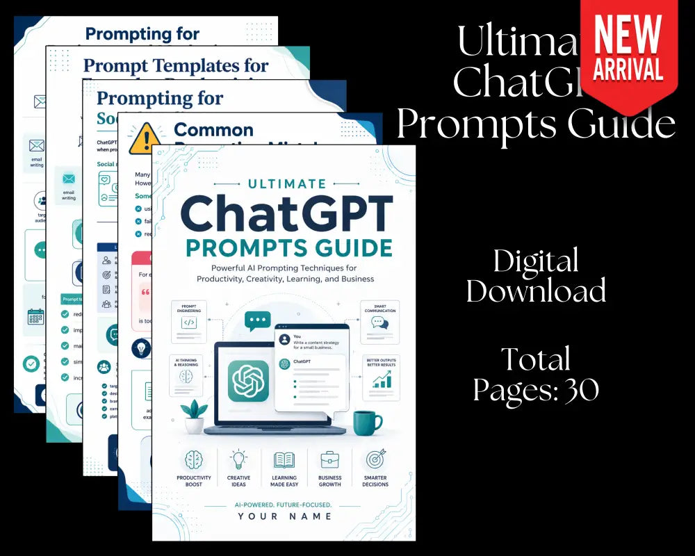 Ultimate ChatGPT Prompts Guide - Digital Download